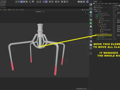 Metal Claw 17 with RIG 3D model