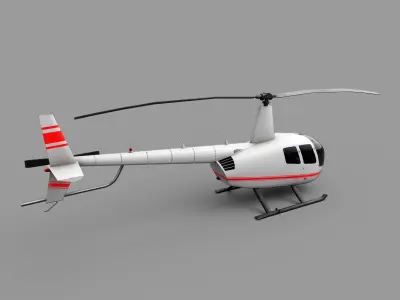 Robinson R44 Lowpoly Low-poly 3D model