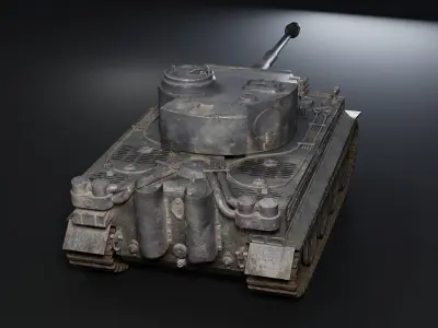 Tiger tank 3D model purchase