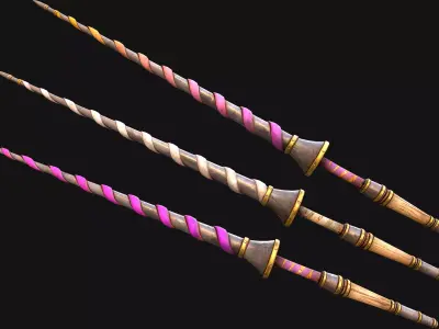 Medieval Spear Lance  Cavalry Tournament Fair Weapon Low-poly 3D model