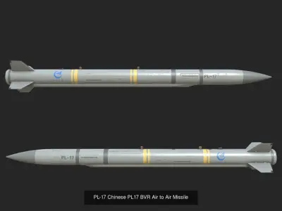Chinese Aircraft mounting air-to-air missiles 3D Model Pack