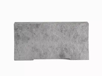 Concrete Barrier Set B Low-poly 3D model