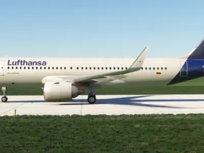Airbus A320 Neo Lufthansa Low-poly 3D model