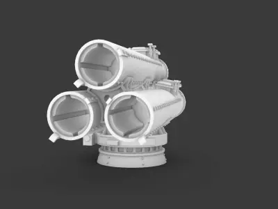PM Mark 32 Surface Vessel Torpedo Tubes 3D print model