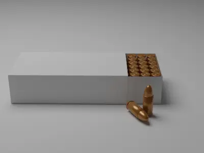 Cartridges 243 Winchester 7-62 mm 9mm 5-5 mm 3D model
