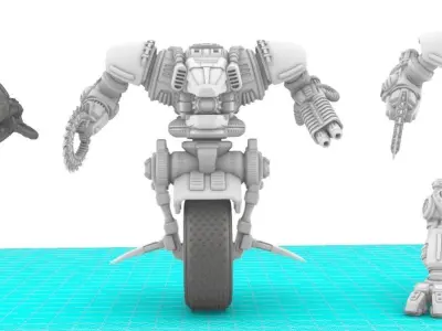 Project Raptor- Wheeled Raptor Lower Chassis 3D print model