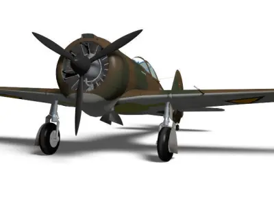 Curtiss Wright Model 21 B 3D model