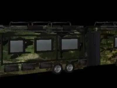 RVvehicle camouflage rv Low-poly 3D model