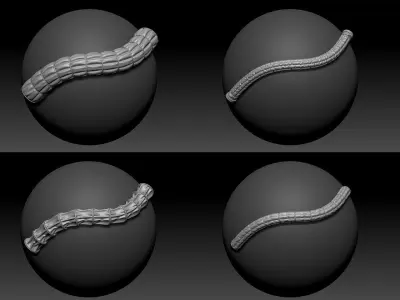 21 IMM brush tube-pipe -rope 3D model