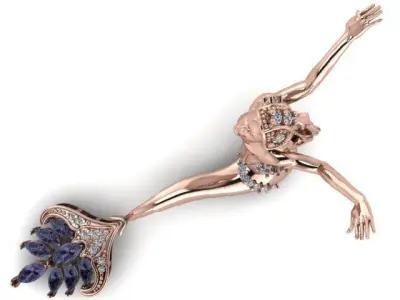 mermaid magerit pendant 3D print model