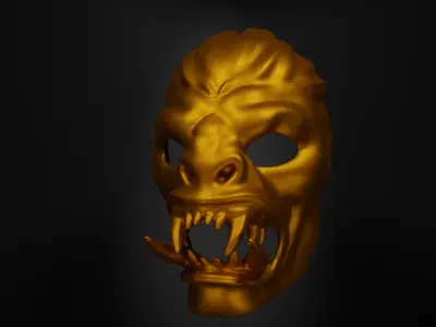 Orc Face Helmet Troll Face Mask - Warrior Orc Mask Part  3D print model