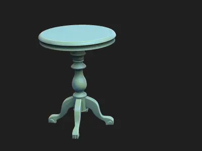  vintage table4 Low-poly 3D model