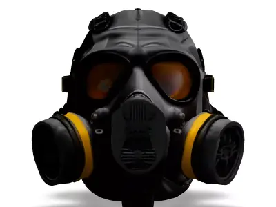 SciFi Gas Mask Helmet 3D Model Low-poly 3D model
