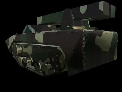 Dominion Sentinel A 3D Masterpiece of Military Might Low-poly 3D model
