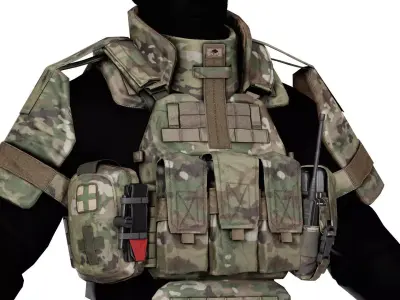 WARRIOR ASSAULT DCS PLATE CARRIER VEST V2 Low-poly 3D model