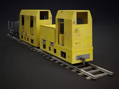 Mine Train 3D model purchase