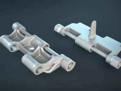 2S3 Akatsiya Track High-Poly 3D model