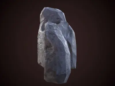 Medieval runic stones Low-poly 3D model