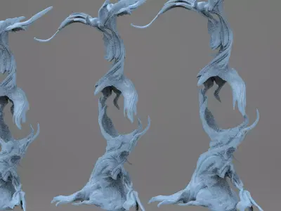 Dark Ages Claw Sculpted tree 1 3D model