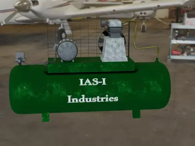 Industrial Air Compressor - IAS-I Industries - PBR Textured Low-poly 3D model