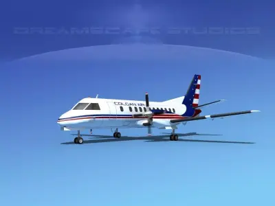 SAAB SF340 Colgan Air 3D model