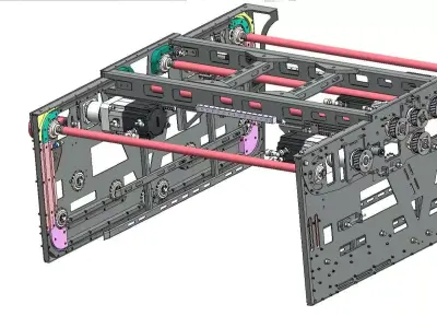 Robot Palletizer Motorised Gripper 3D CAD Model  3D model
