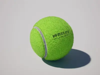 Tennisball Low-poly 3D model