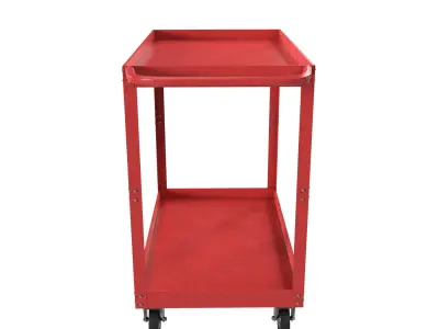 Red Cart Realistic Low-poly 3D model