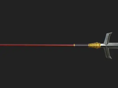 Cross Spear Type A Low-poly 3D model