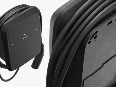 Electric Vehicle Wall Charger 3D model