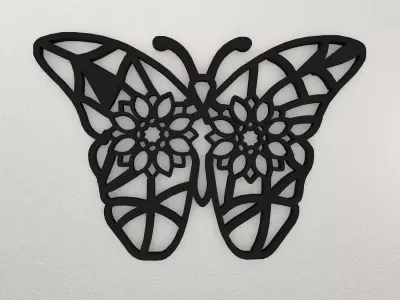 Butterfly Wall Decoration WARAJ25 3D print model