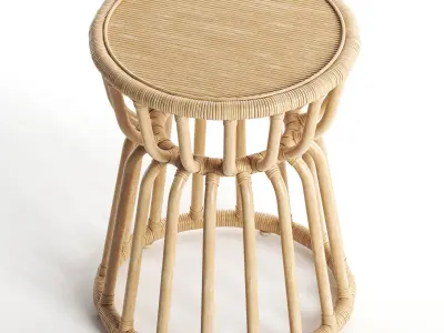 Kids Rattan Nightstand 3D model