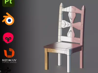 Stylized Chair Low-poly 3D model