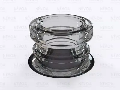 Glass finish - GME 40 30 - 17 mm - Crimped neck with AB 3D model