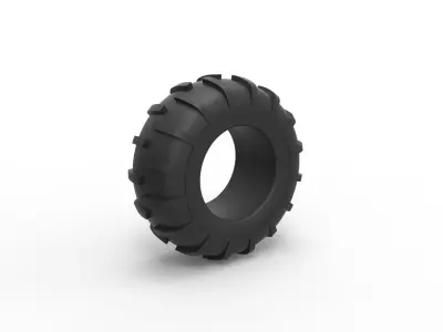 Offroad tire 36 Scale 1 to 25 3D print model