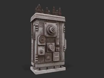 Electrical Transformer 1 Low-poly 3D model purchase