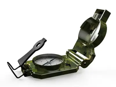 Lensatic Compass 3D model