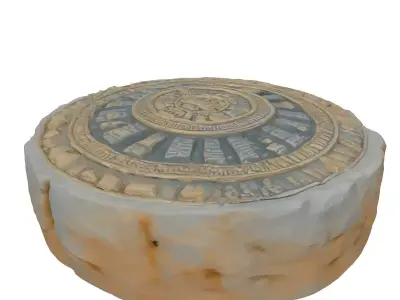 Ancient Aztec Calendar Stone 3D Model Low-poly 3D model