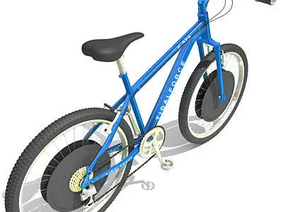 2 Bicycles electric mountain bike 3D model