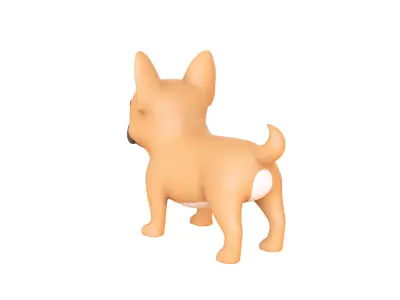 Cartoon Dog Animal 3D Model for Cartoon Characters Low-poly 3D model