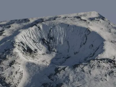 Snow crater Free 3D model