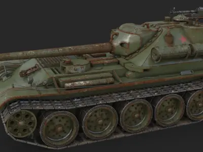 Tank Uralmash SU 101 Vray 3D model