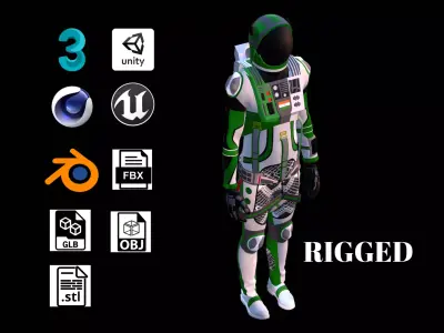 Astronaut Spacesuit India 3D model
