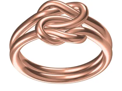 Antique Double Celtic Knot ring 3D print model