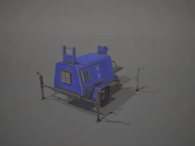 Blue Generator Low-poly 3D model