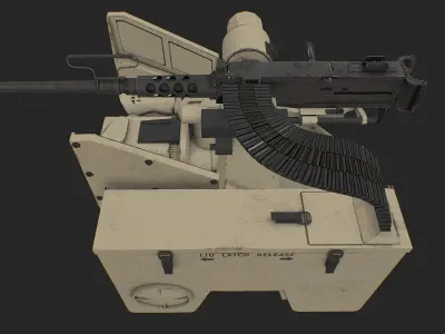 CROWS KONGSBERG M2 Low-poly 3D model