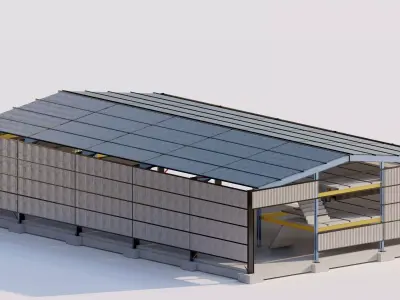 Warehouse-Warehouse Building 3D model 4