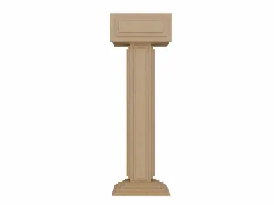 Pulpit wooden podium Low-poly 3D model