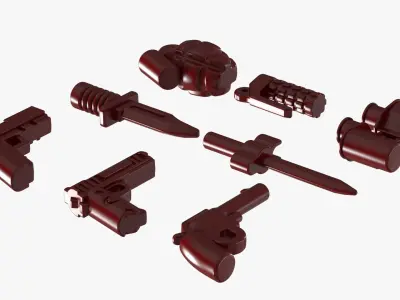 Lego Weapon Collections 3D model buy