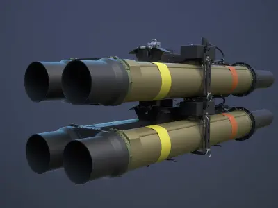 TOW BGM-71 With XM65 Launcher 3D model